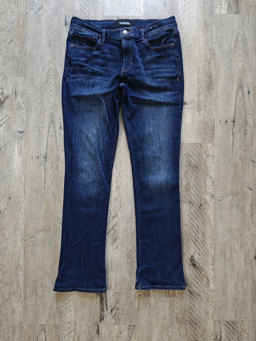Express Skyscraper Mid Rise Denim Jeans - Picture 2 of 14